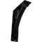 Ekena Millwork Crawley Wrought Iron Bracket, (Triple center brace), Powder Coated Black 2"W x 5 1/2"D x 8"H BKTM02X05X08TCR - alternate 1